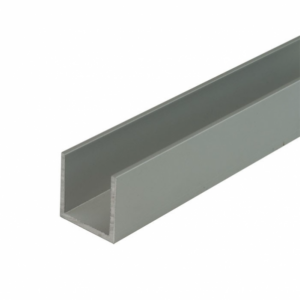 Alu U-profiel 20x20x20x2 - glans chroom
