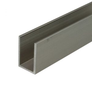 Alu U-profiel 30x20x30x2 - RVS effect