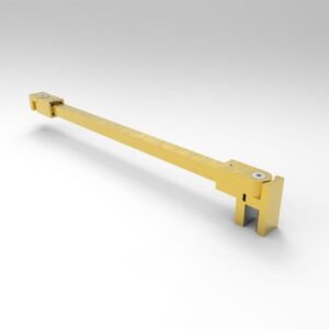 Stabilisatiestang vierkant L=120cm (inkortbaar) - mat messing (SB)